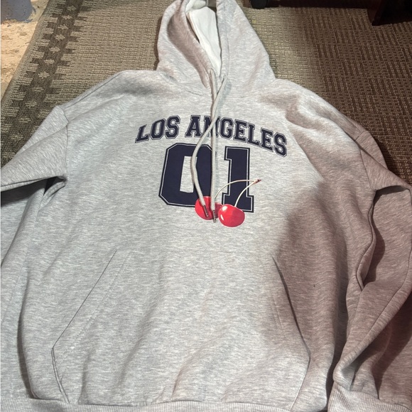 No Boundaries Gray Los Angeles Hoodie - Picture 1 of 2